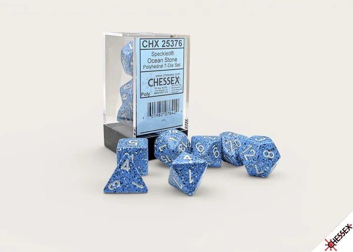 Chessex Gemini Speckled® Polyhedral Ocean Stone 7-Die Set