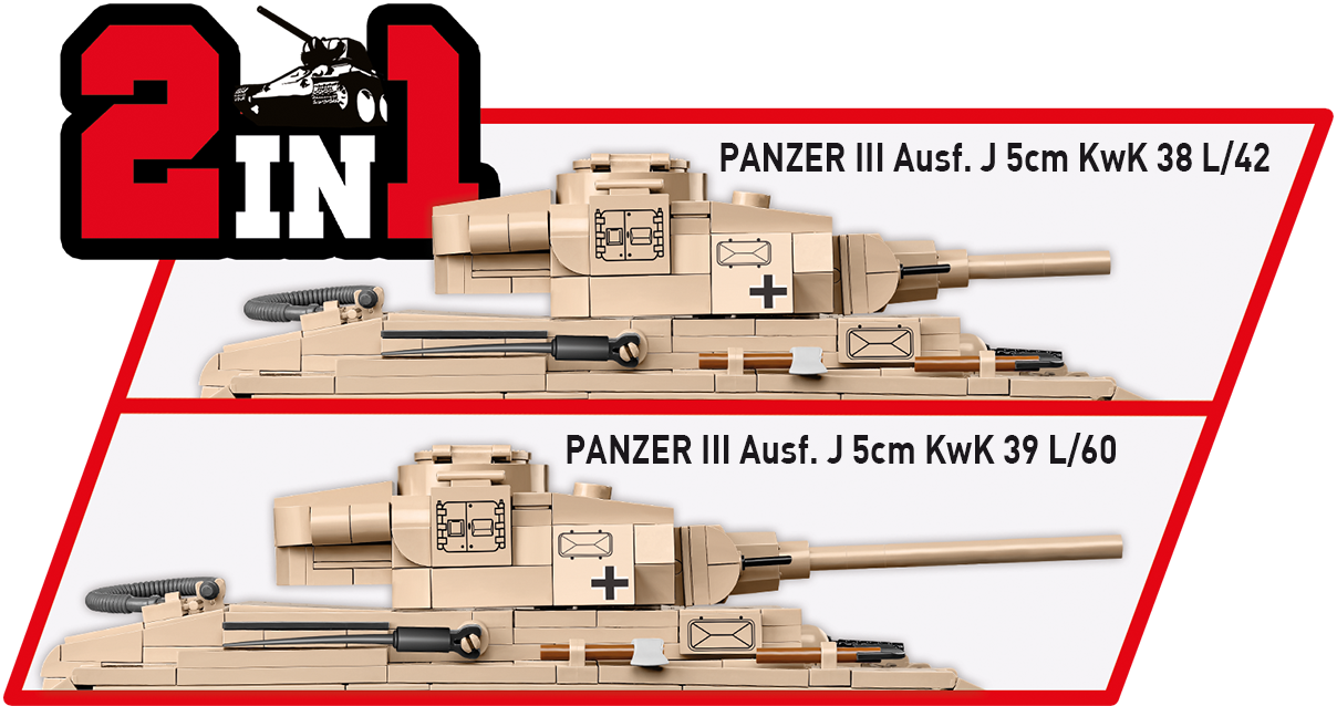 Cobi 2562 - Panzer III Ausf. J - 2 in 1 Modell