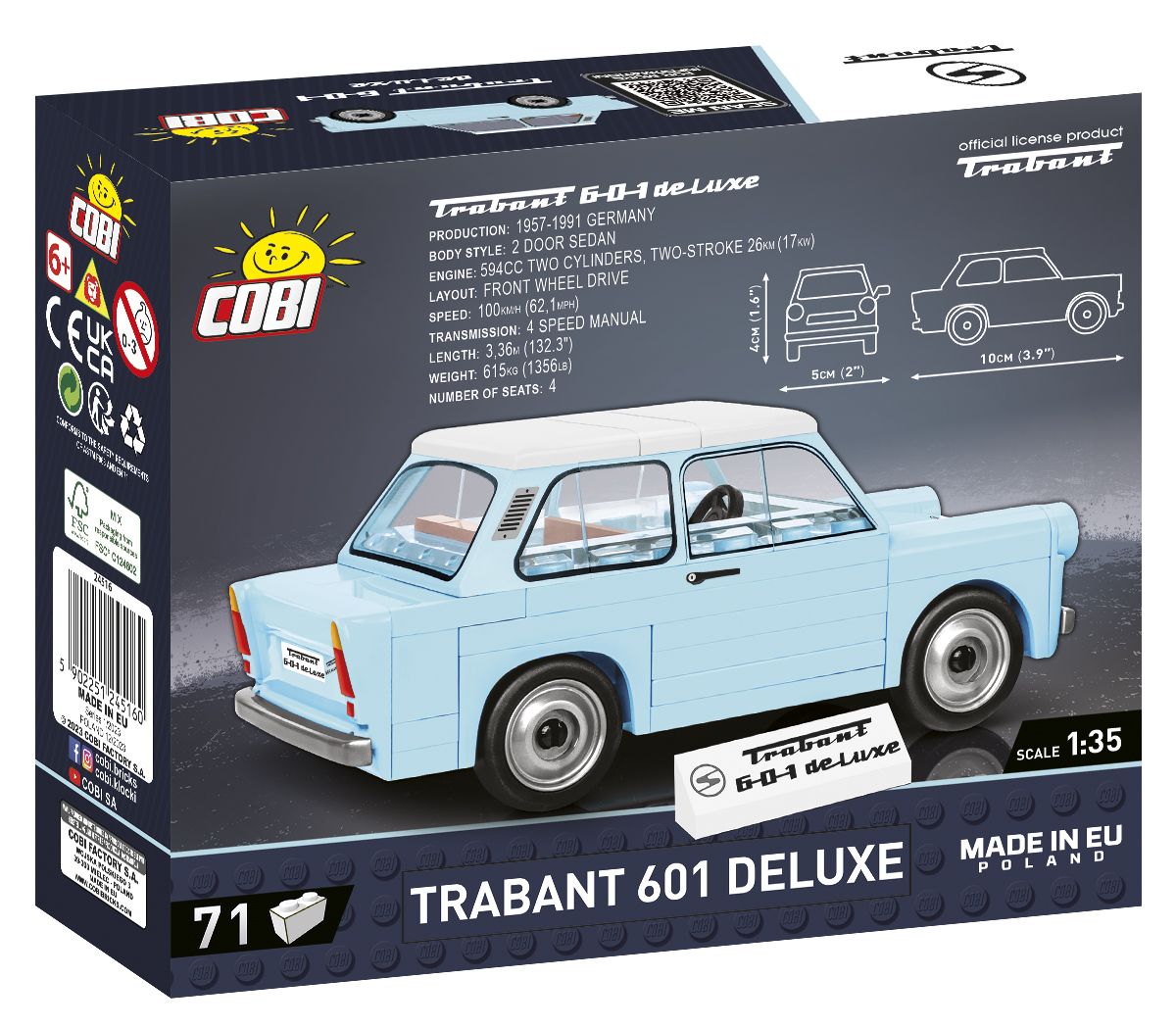 Cobi 24516 - Youngtimer Collection - Trabant 601 Deluxe