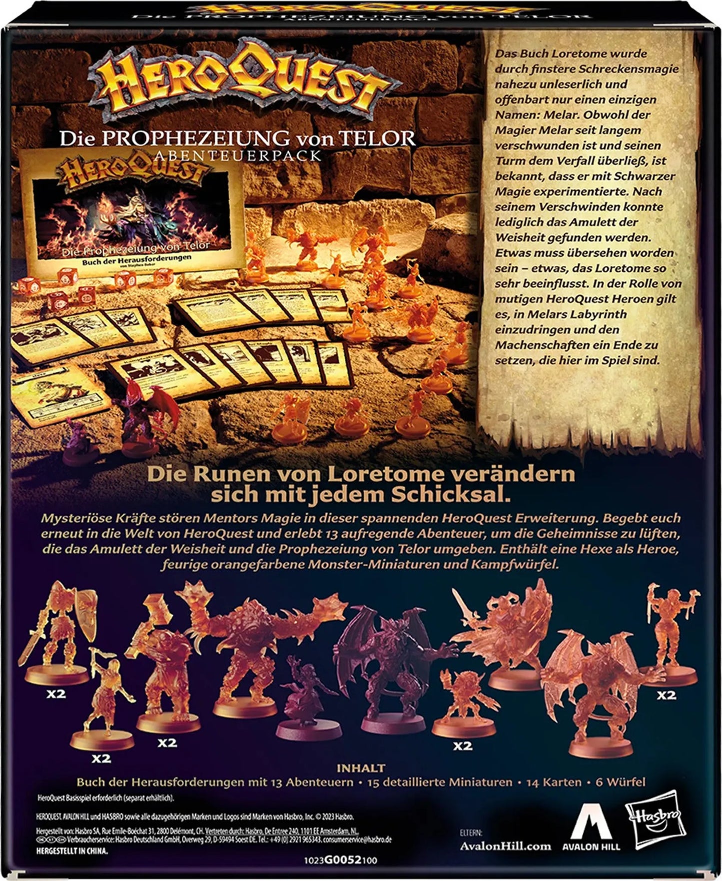 Avalon Hill HeroQuest Prophecy of Telor Quest Pack - DE