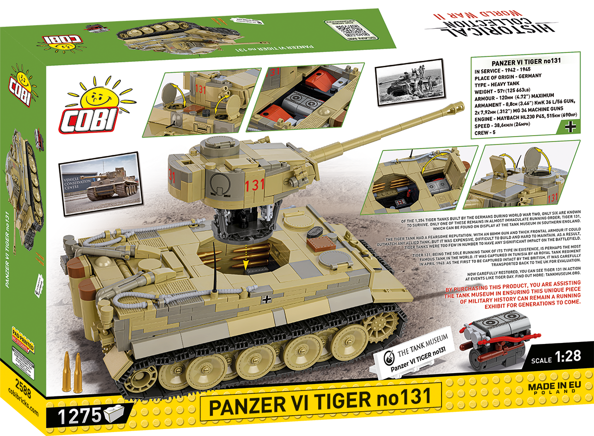 Cobi 2588 - HC WWII - Maßstab 1:28 - Panzer VI Tiger no131