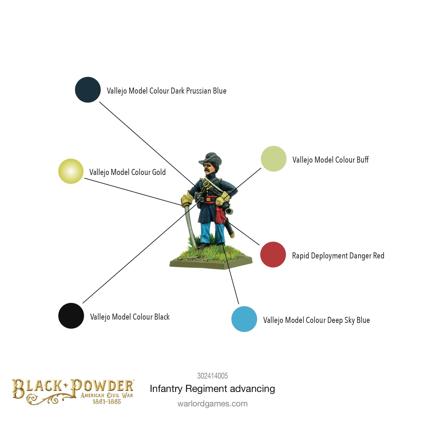 Black Powder - American Civil War: Infantry Regiment Advancing - 302414005