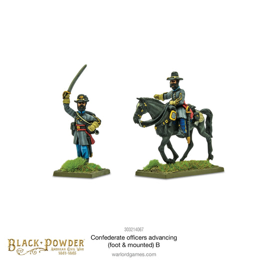 Black Powder - American Civil War: Confederate Officers Advancing B (Foot & Mounted) - 303214067