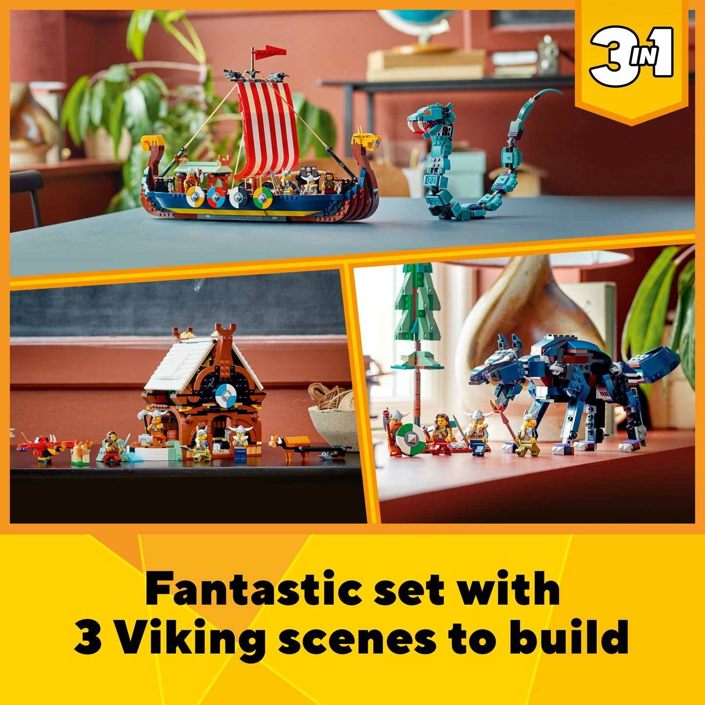 LEGO® Creator 31132 Wikingerschiff mit Midgardschlange