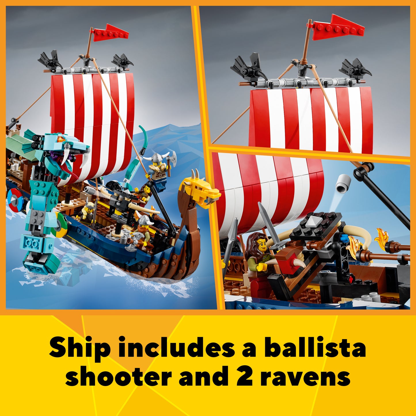 LEGO® Creator 31132 Wikingerschiff mit Midgardschlange