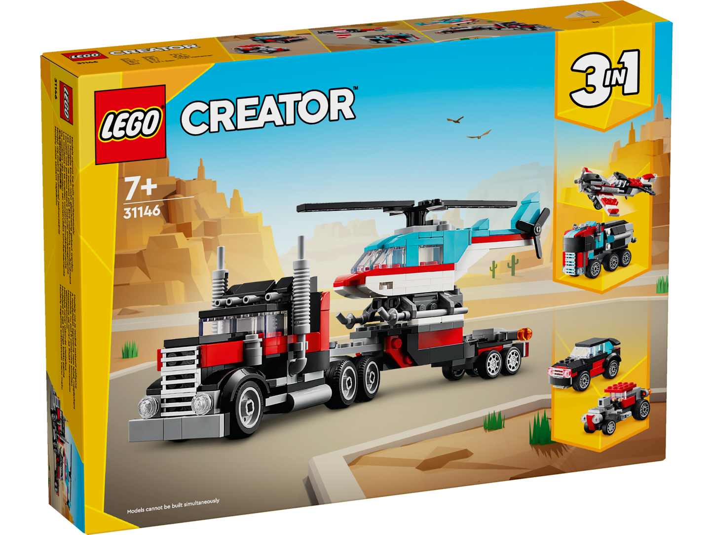 LEGO® Creator 31146 Tieflader mit Hubschrauber