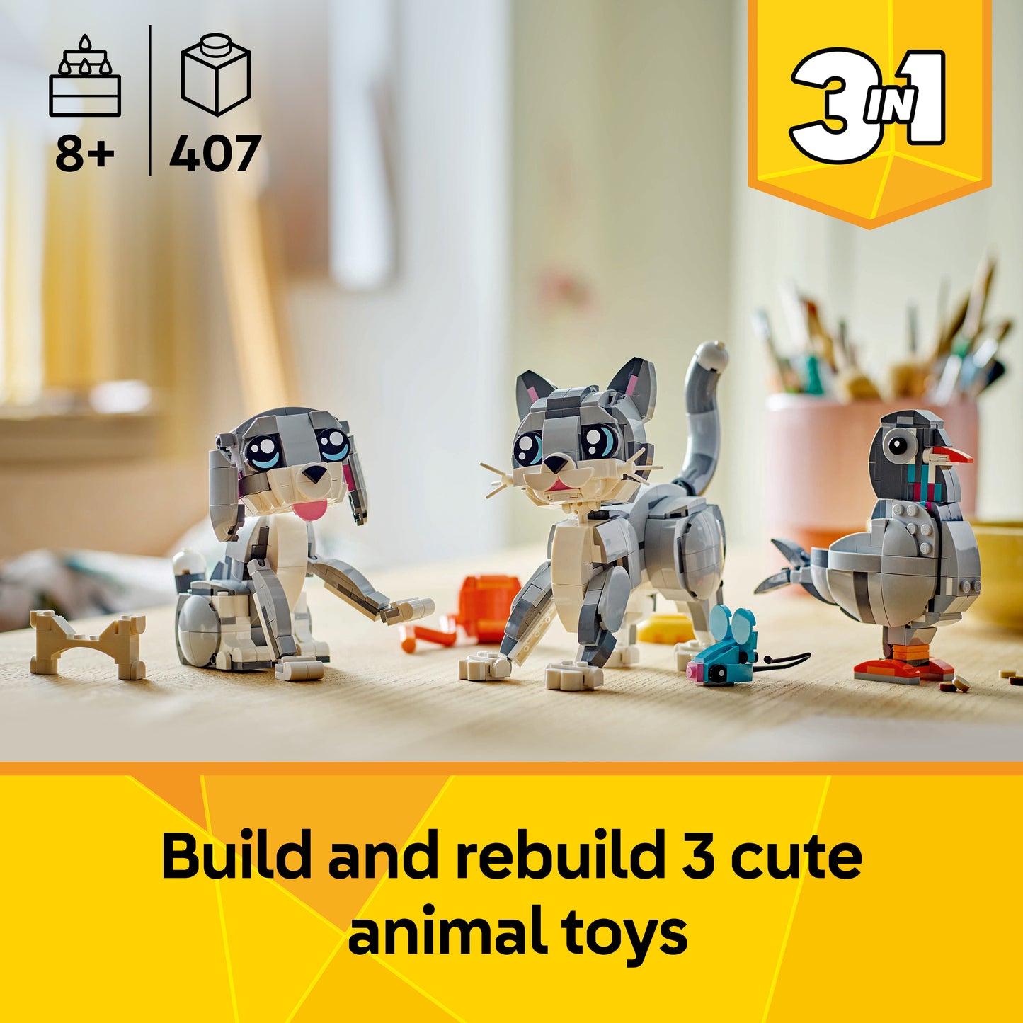 LEGO® Creator 31163 Graue Katze