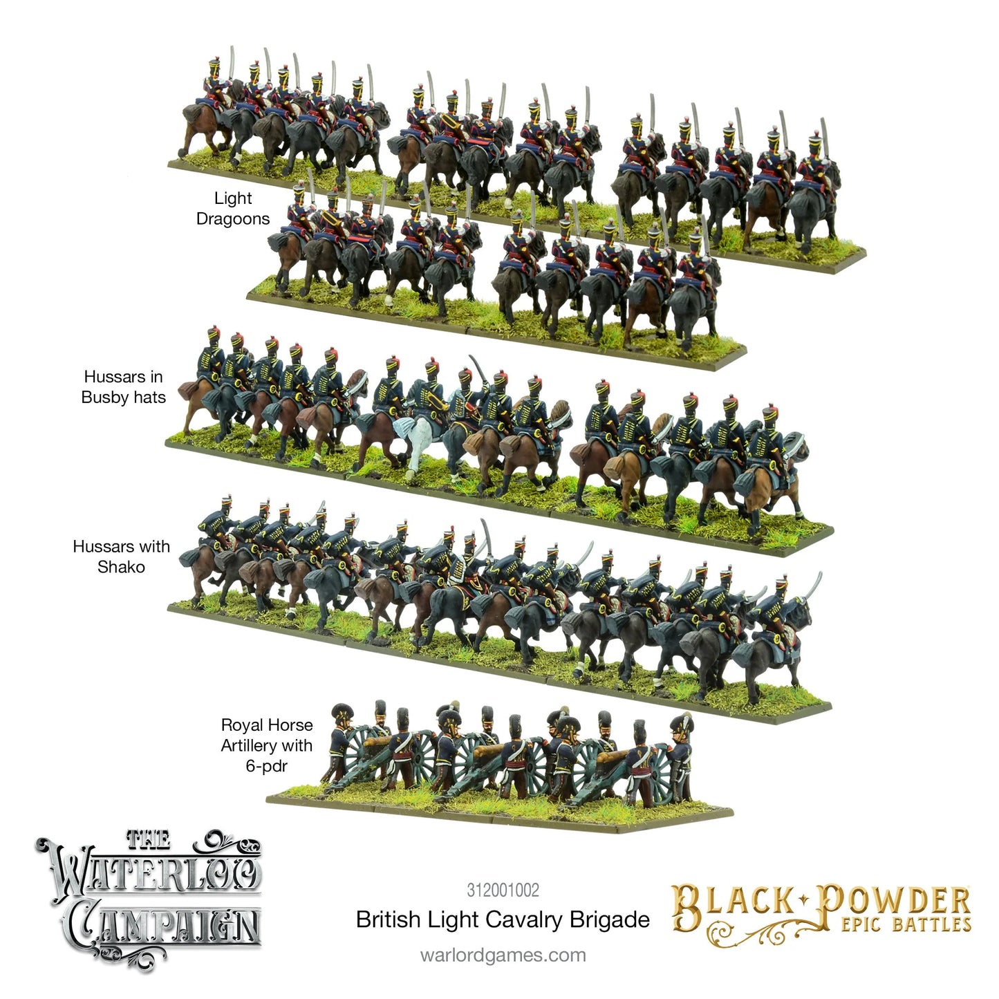 Black Powder Epic Battles: Waterloo - British Light Cavalry Brigade - EN - 312001002