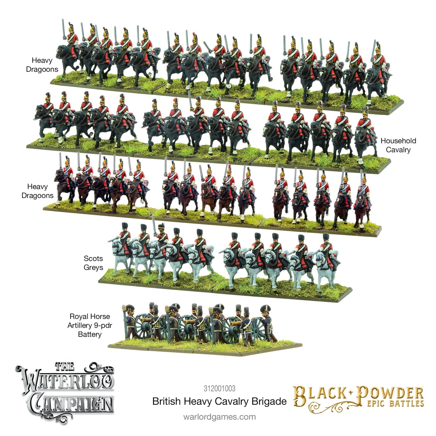 Black Powder Epic Battles: Waterloo - British Heavy Cavalry Brigade - EN - 312001003