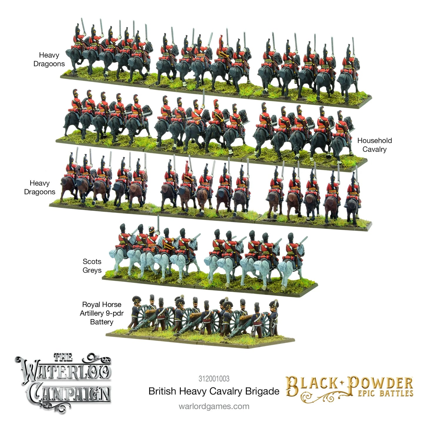 Black Powder Epic Battles: Waterloo - British Heavy Cavalry Brigade - EN - 312001003