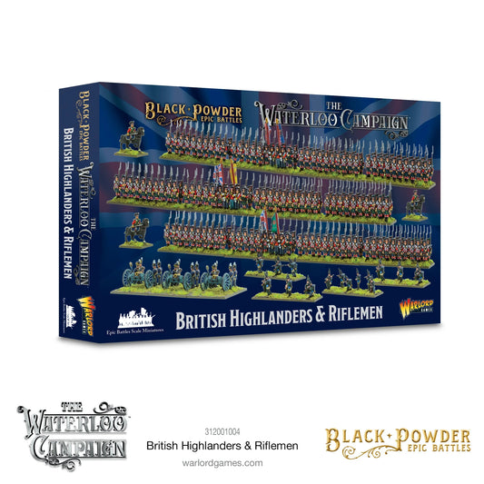Black Powder Epic Battles: Waterloo - British Highlanders & Riflemen Plastic Boxset - EN - 312001004
