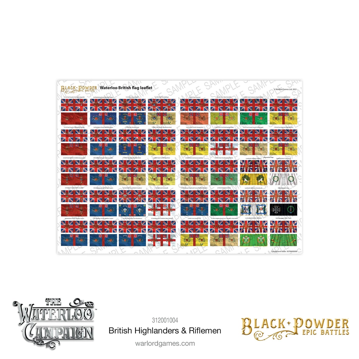 Black Powder Epic Battles: Waterloo - British Highlanders & Riflemen Plastic Boxset - EN - 312001004