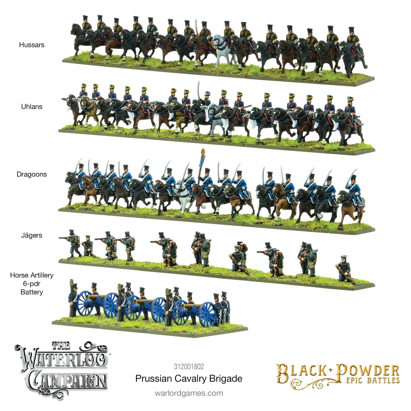 Black Powder Epic Battles - Waterloo: Prussian Cavalry Brigade - 312001802