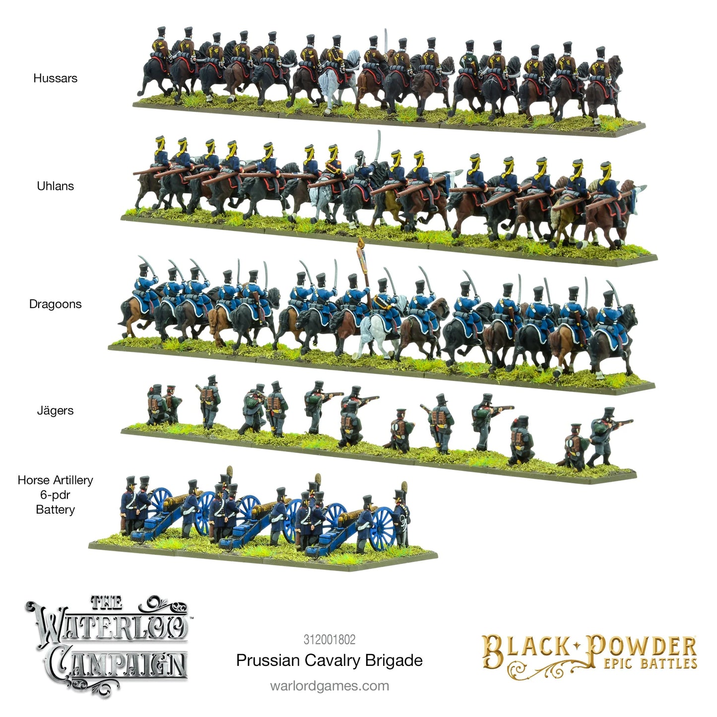 Black Powder Epic Battles - Waterloo: Prussian Cavalry Brigade - 312001802