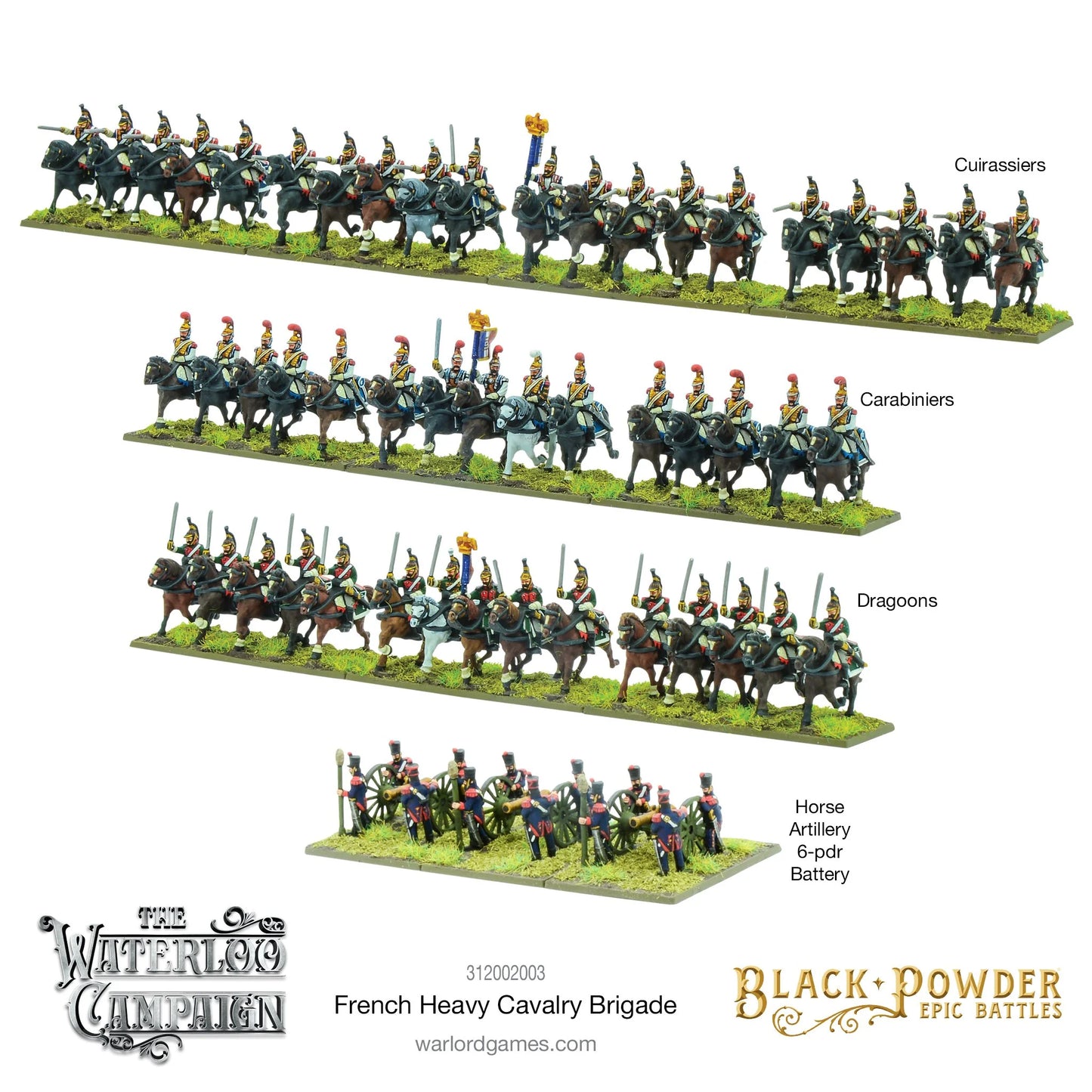 Black Powder Epic Battles: Waterloo - French Heavy Cavalry Brigade - EN - 312002003