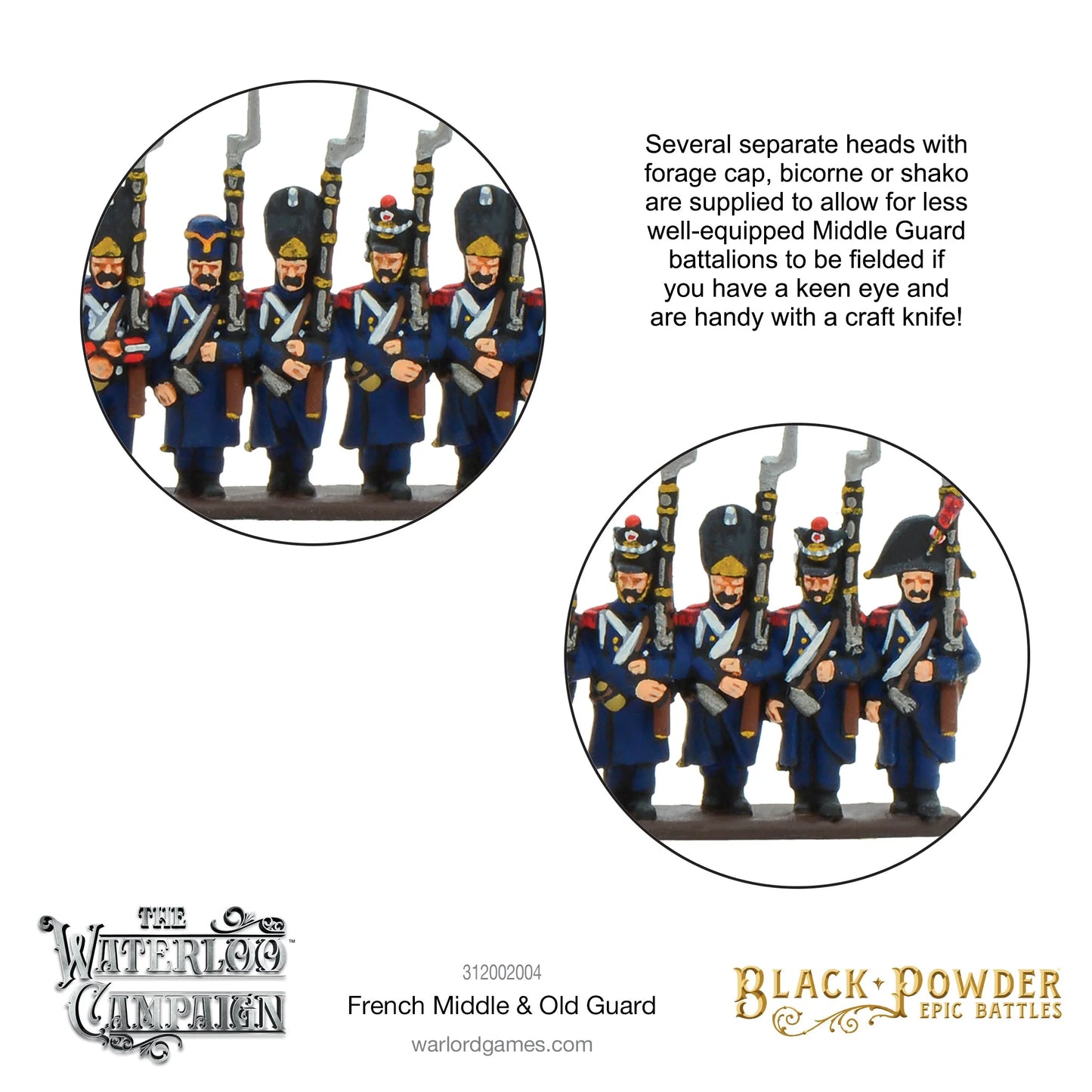 Black Powder Epic Battles: Waterloo – French Middle & Old Guard Plastic Boxset - EN - 312002004