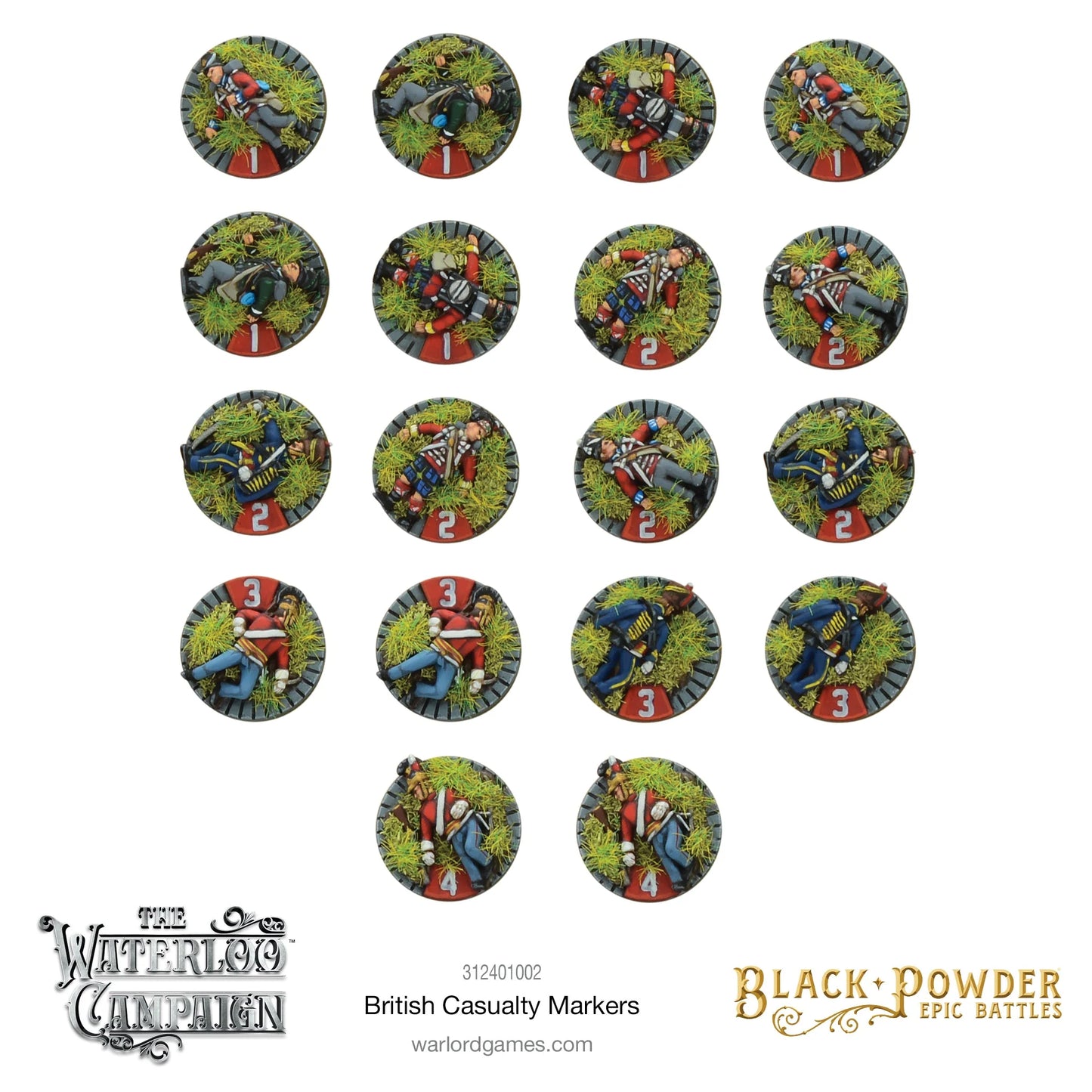 Black Powder Epic Battles: Napoleonic British Casualty Markers - 312401002