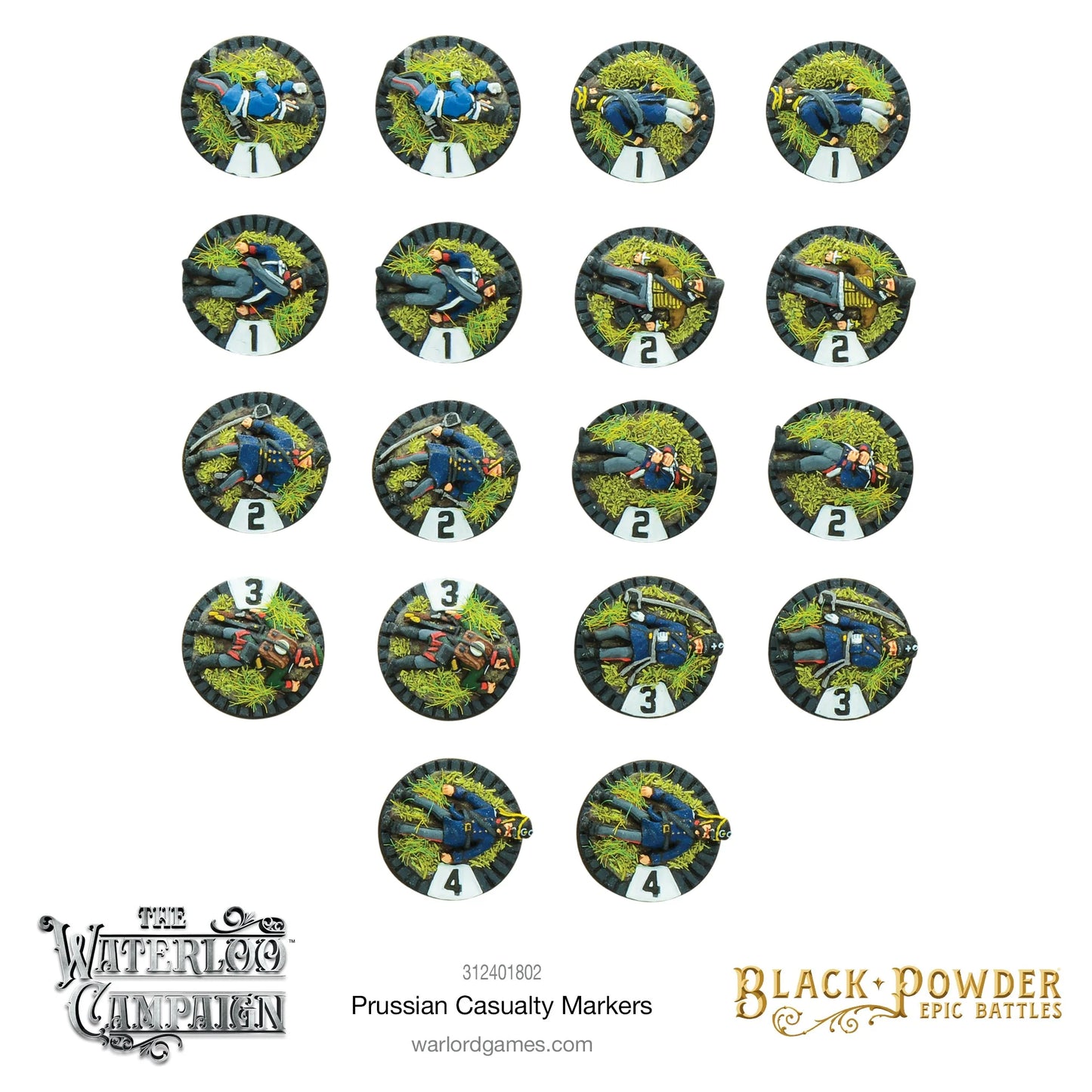 Black Powder Epic Battles: Napoleonic Prussian casualty markers - 312401802