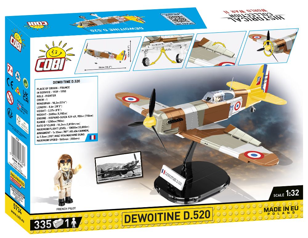 Cobi 5734 - Historical Collection - Dewoitine D.520