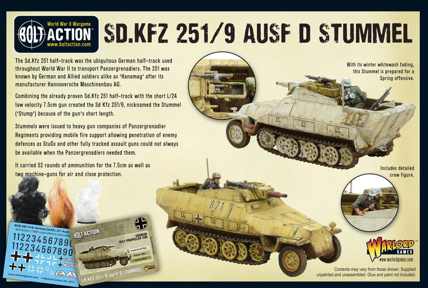 Bolt Action - Sd.Kfz 251/9 Ausf D (Stummel) half-track - 402012005