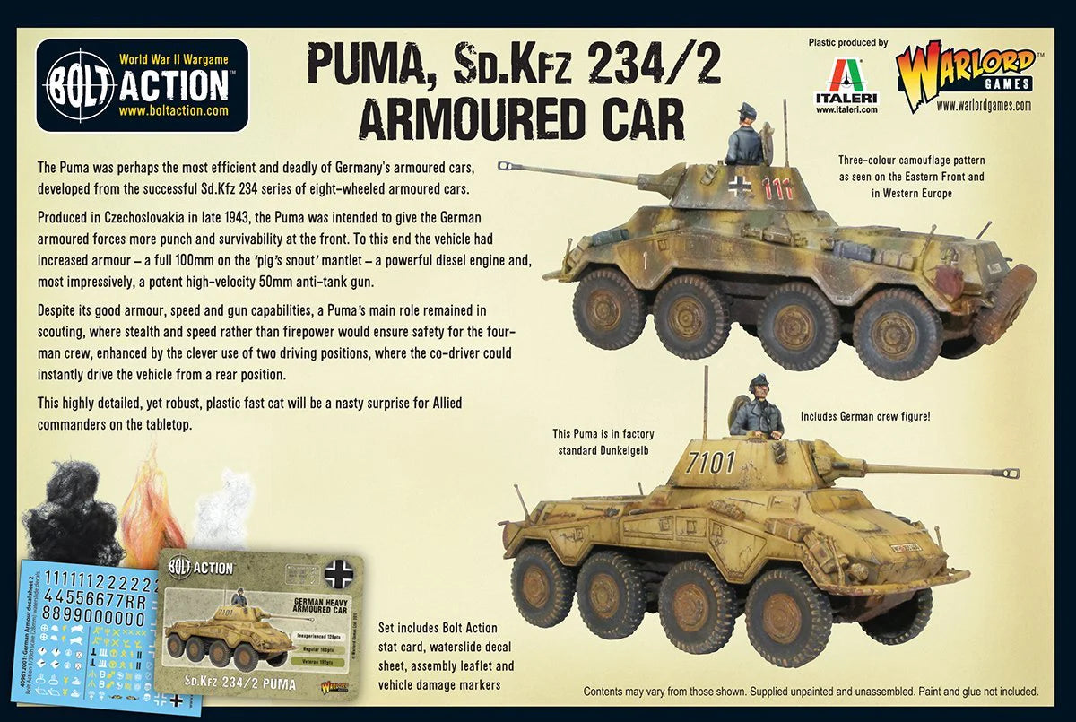 Bolt Action 2 Puma Sd.Kfz 234/2 Armoured Car - EN - 402012009