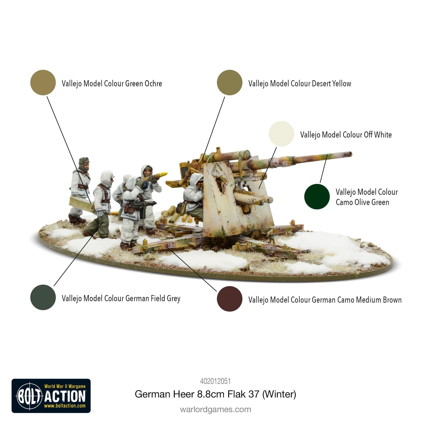 Bolt Action - German Heer 8.8cm Flak 37 (Winter) - 402012051