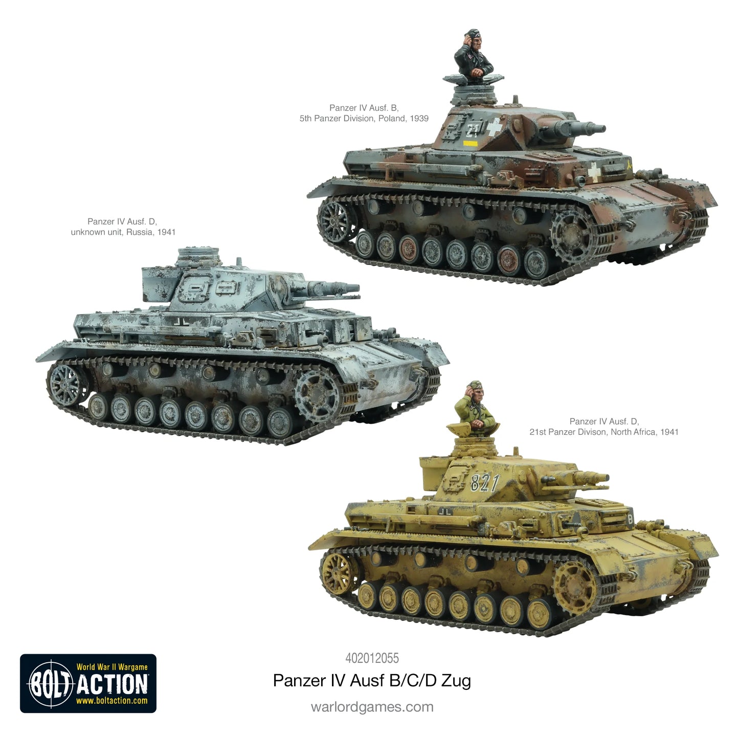 Bolt Action - Panzer IV Ausf. B/C/D Zug (Three Tanks) - 402012055