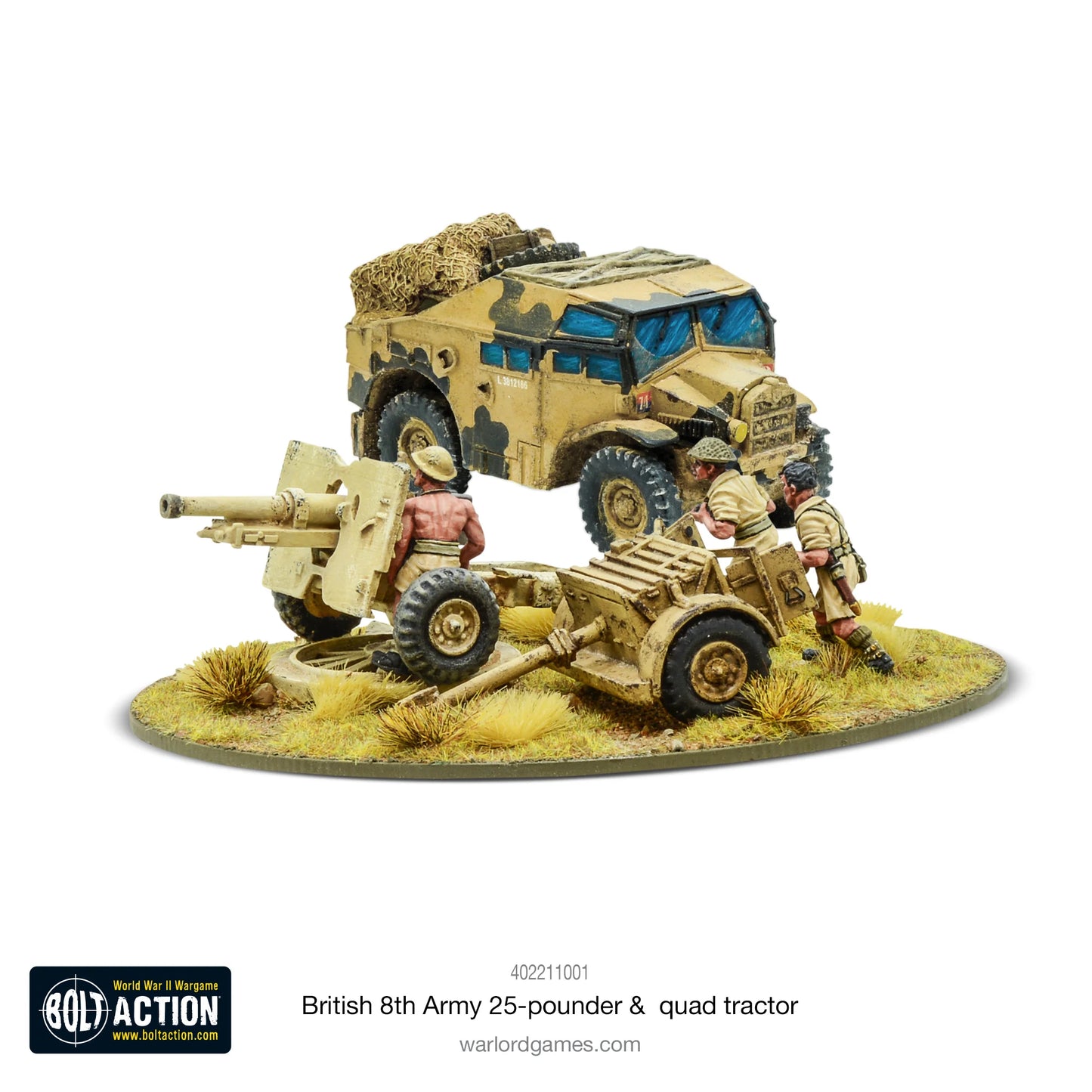 Bolt Action - 8th Army 25pdr & Quad Tractor - 402211001