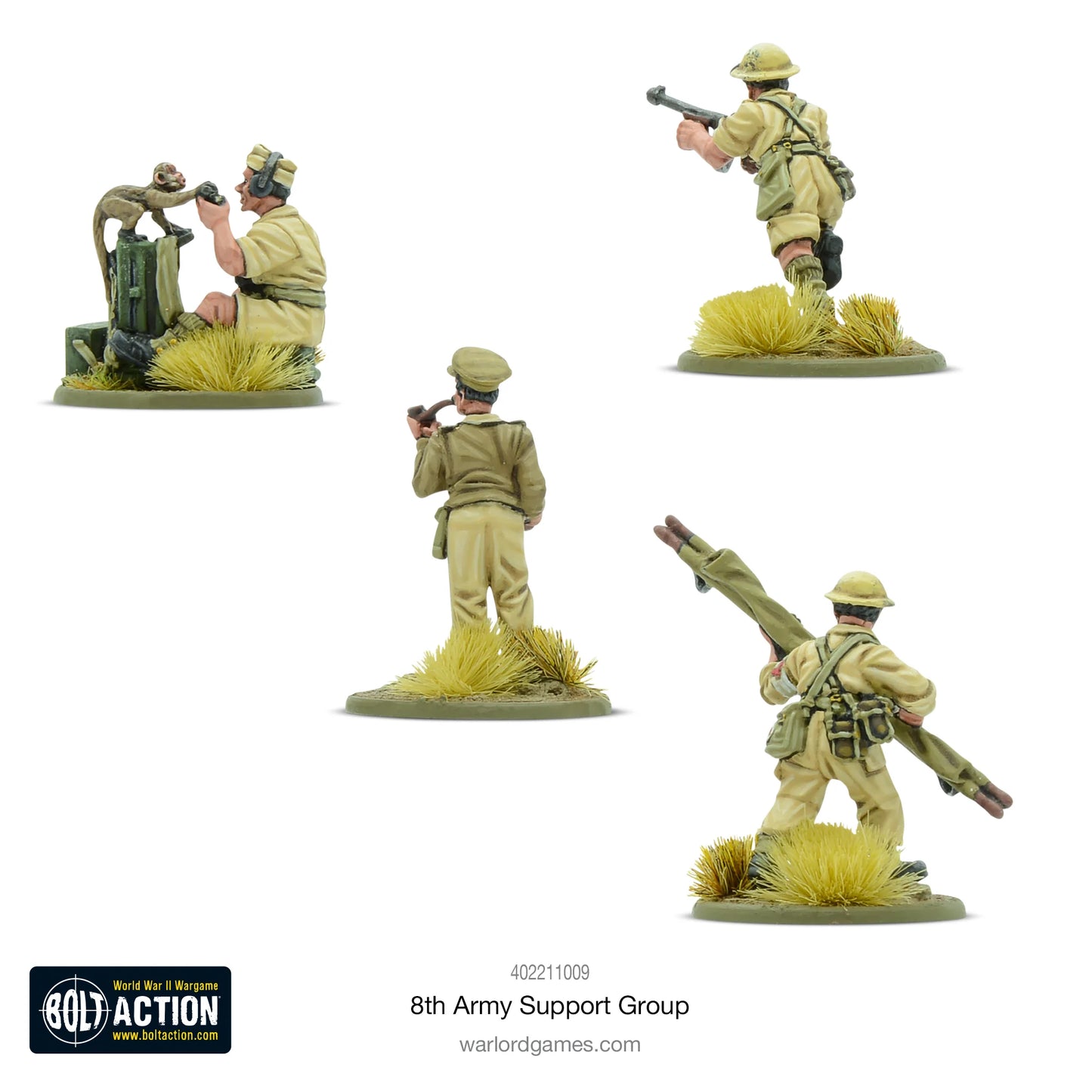 Bolt Action 8th Army Support Group (HQ, Mortar & MMG) - EN - 402211009