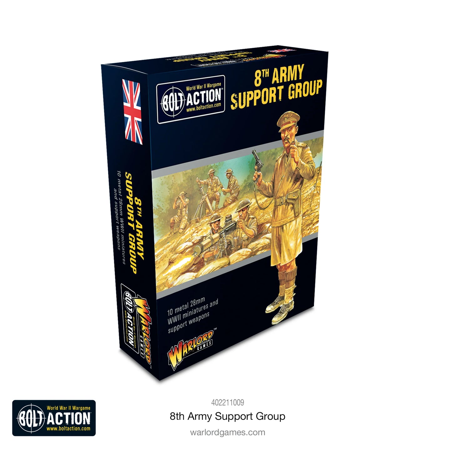 Bolt Action 8th Army Support Group (HQ, Mortar & MMG) - EN - 402211009