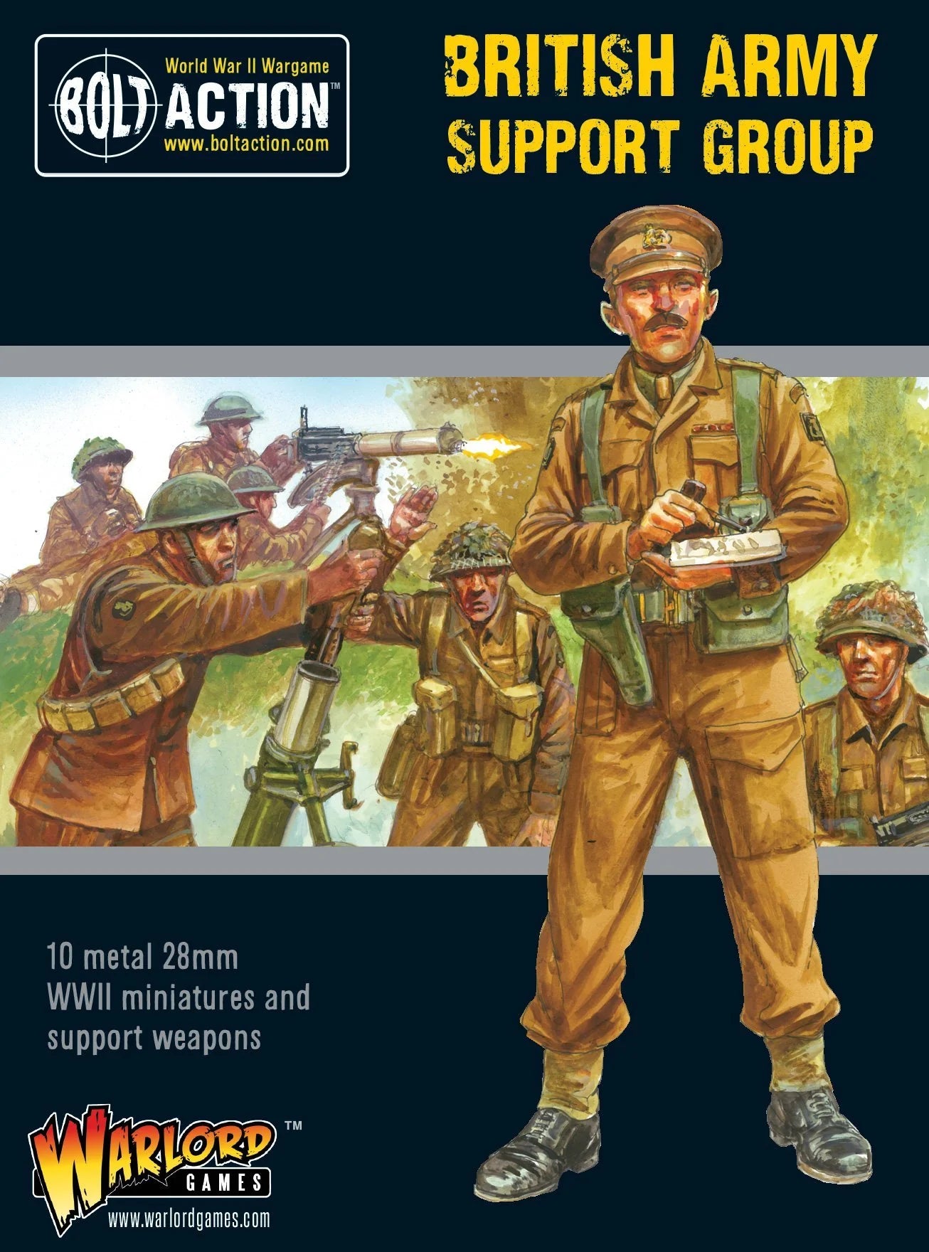 Bolt Action 2 British Army Support Group (HQ, Mortar & MMG) - EN - 402211011