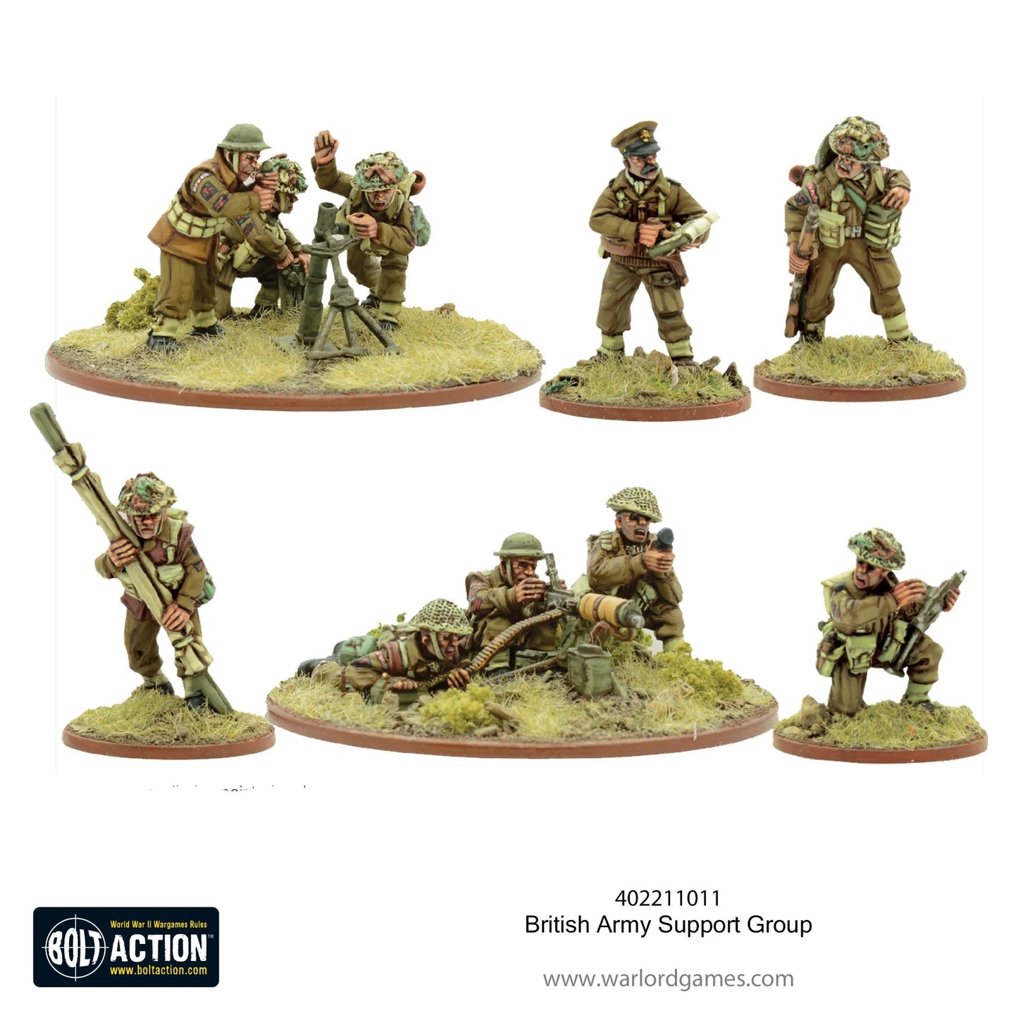 Bolt Action 2 British Army Support Group (HQ, Mortar & MMG) - EN - 402211011