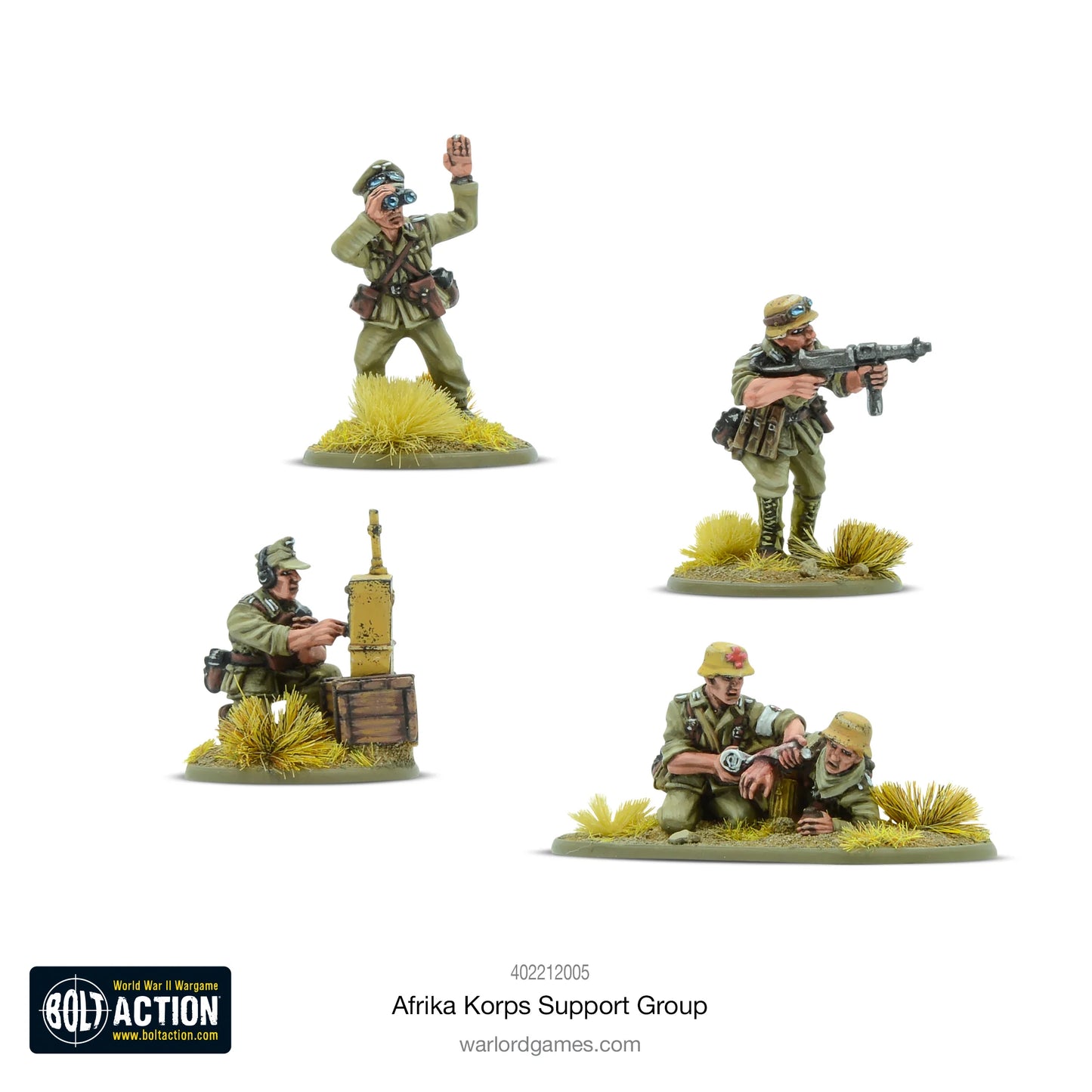 Bolt Action - Afrika Korps Support Group (HQ,Morter & MMG) - 402212005