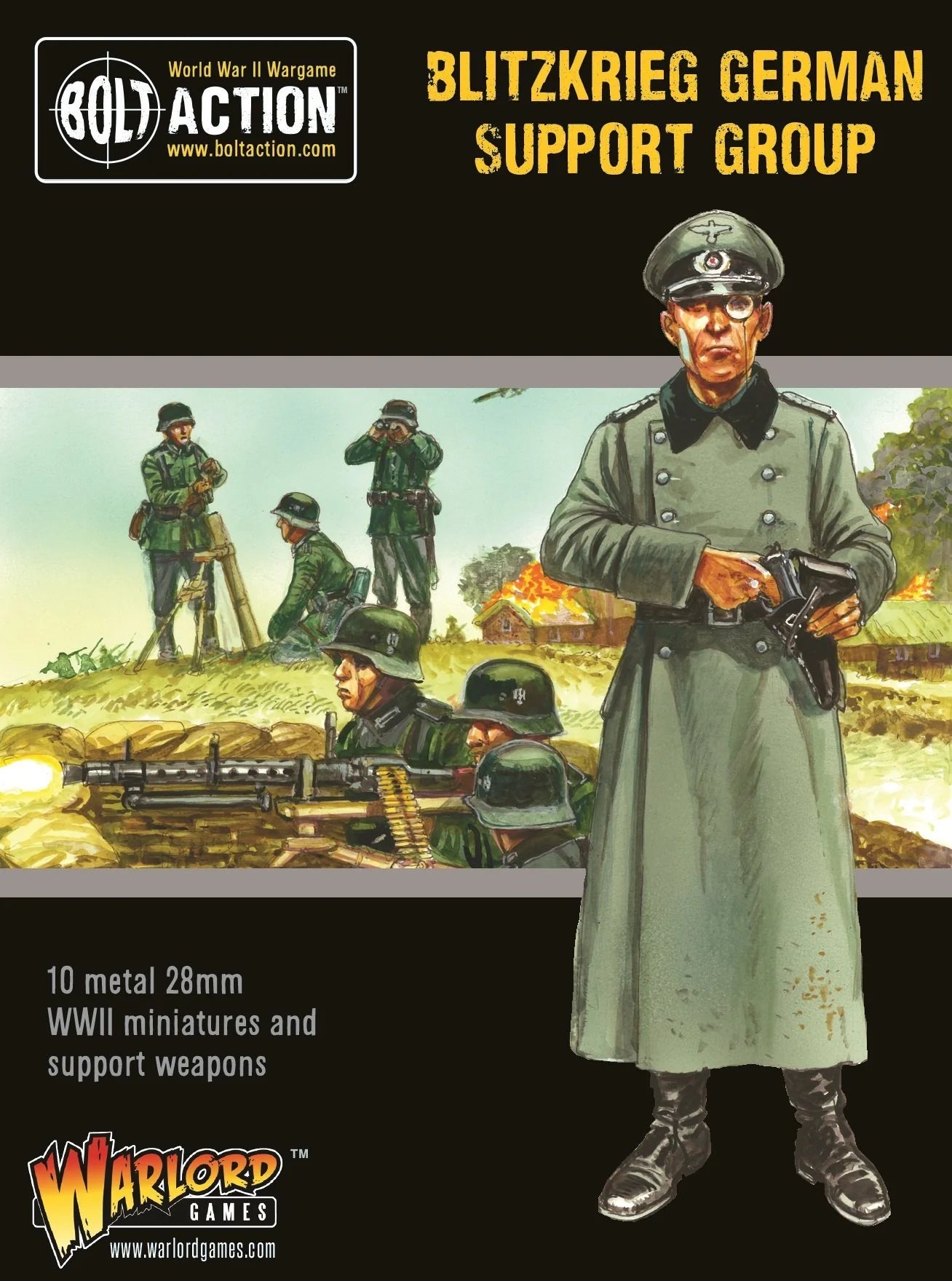 Bolt Action 2 Blitzkrieg German Support Group (HQ, Mortar & MMG) - EN - 402212007