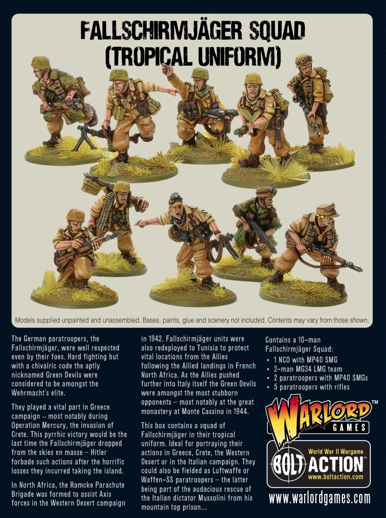 Bolt Action Fallschirmjager squad (tropical Uniform) - EN - 402212105