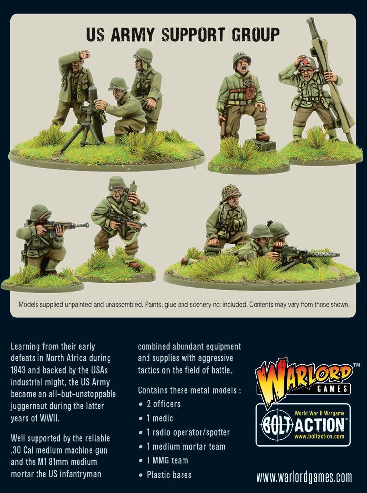 Bolt Action - US Army Support Group (HQ,Mortar & MMG) - 402213004