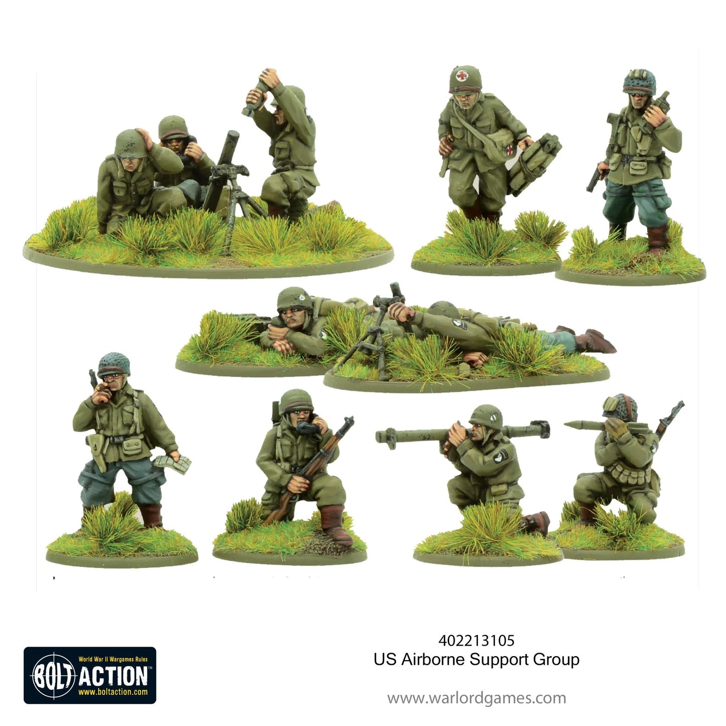 Bolt Action 2 US Airborne Support group (1944-45) (HQ, Mortar & MMG) - EN - 402213105
