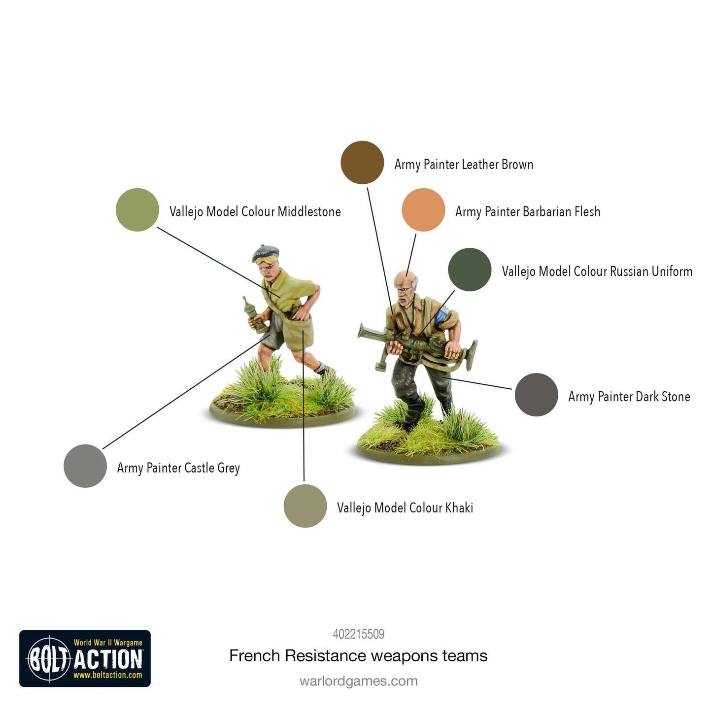 Bolt Action - French Resistance weapons teams - 402215509