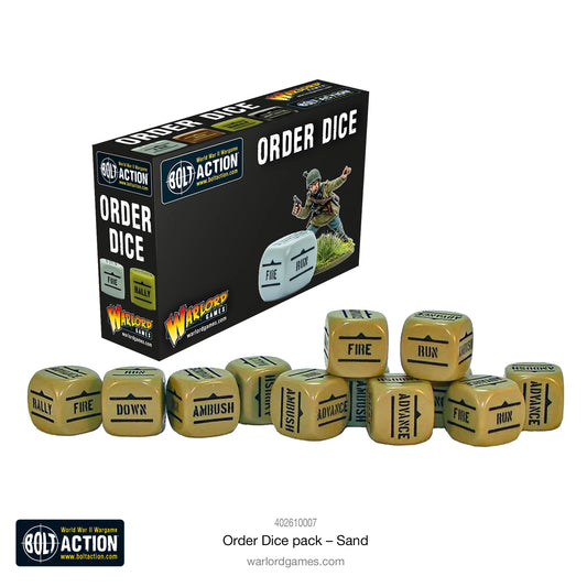 Bolt Action 2 Bolt Action Orders Dice - Sand (12) -  402610007