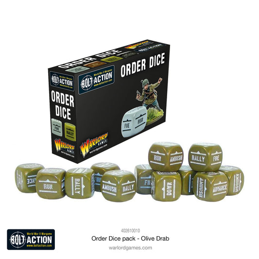 Bolt Action 2 Bolt Action Orders Dice - Olive Drab (12) - 402616010