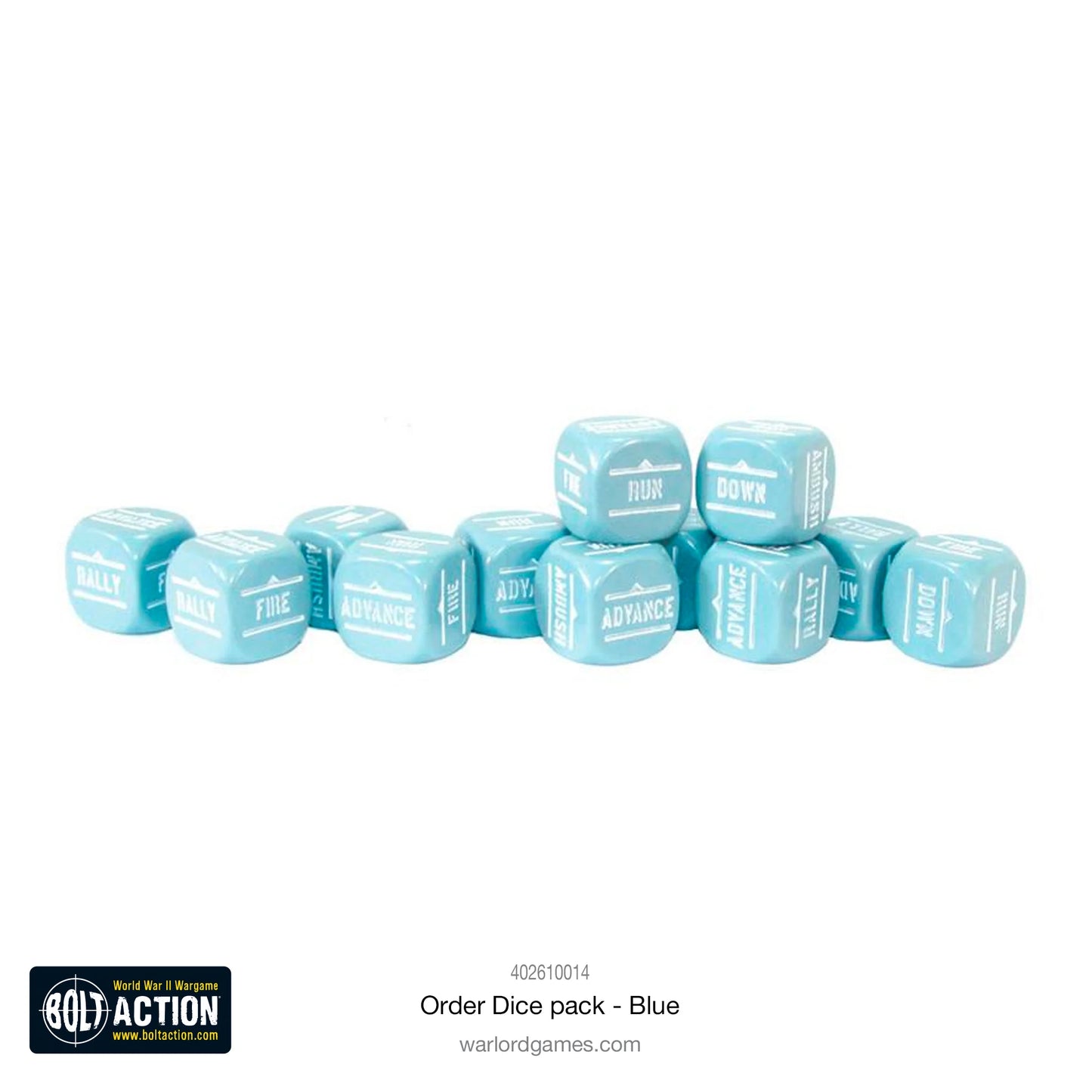 Bolt Action - Bolt Action Orders Dice - Blue (12)