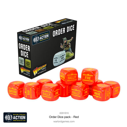 Bolt Action 2 Bolt Action Orders Dice - Red (12) - 402616016