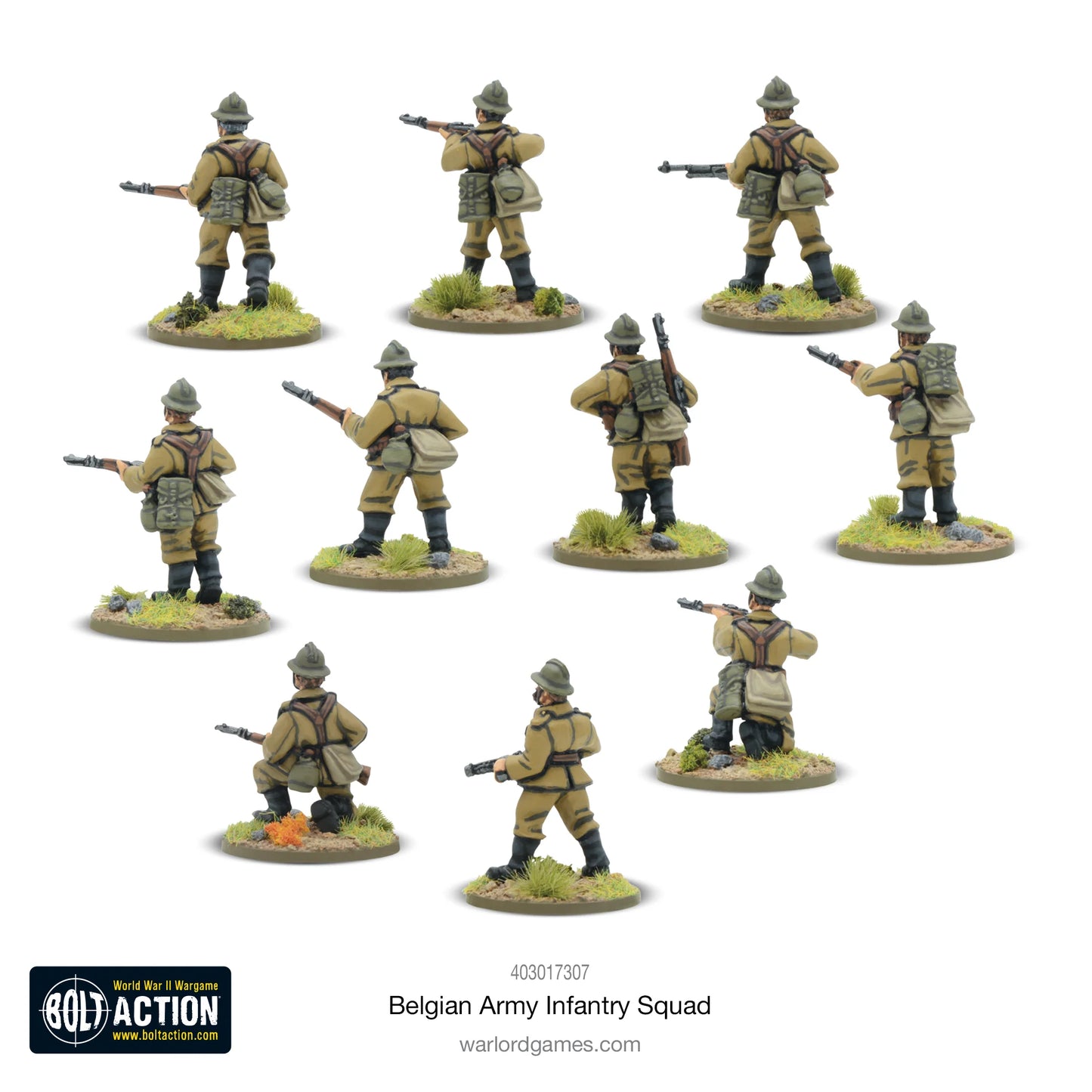 Bolt Action - Belgian Army Infantry Squad - 403017307NEW