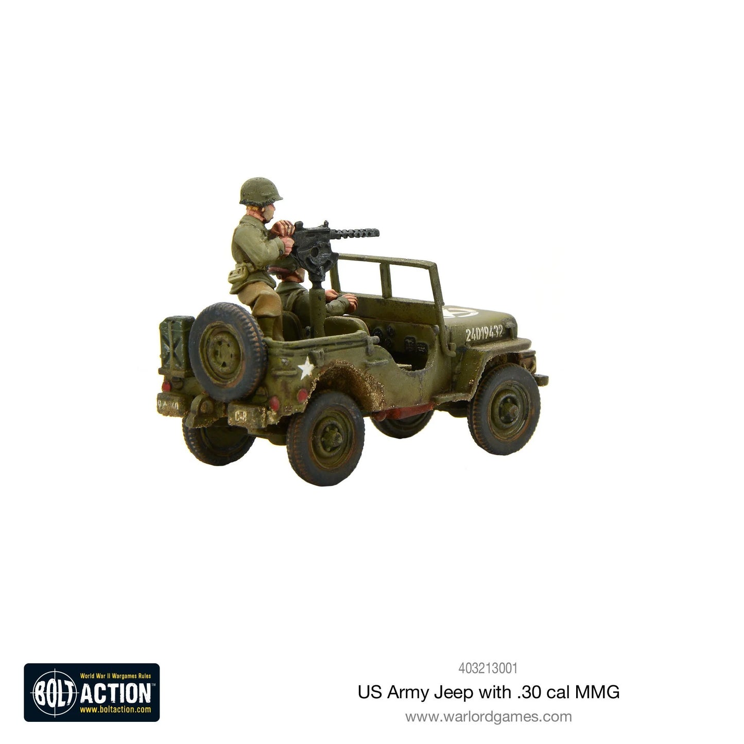 Bolt Action - US Army Jeep with 30 Cal MMG - 403213001