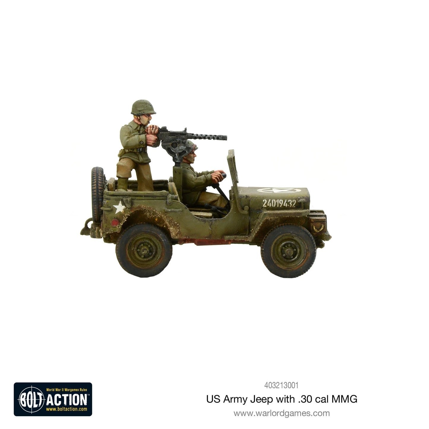 Bolt Action - US Army Jeep with 30 Cal MMG - 403213001