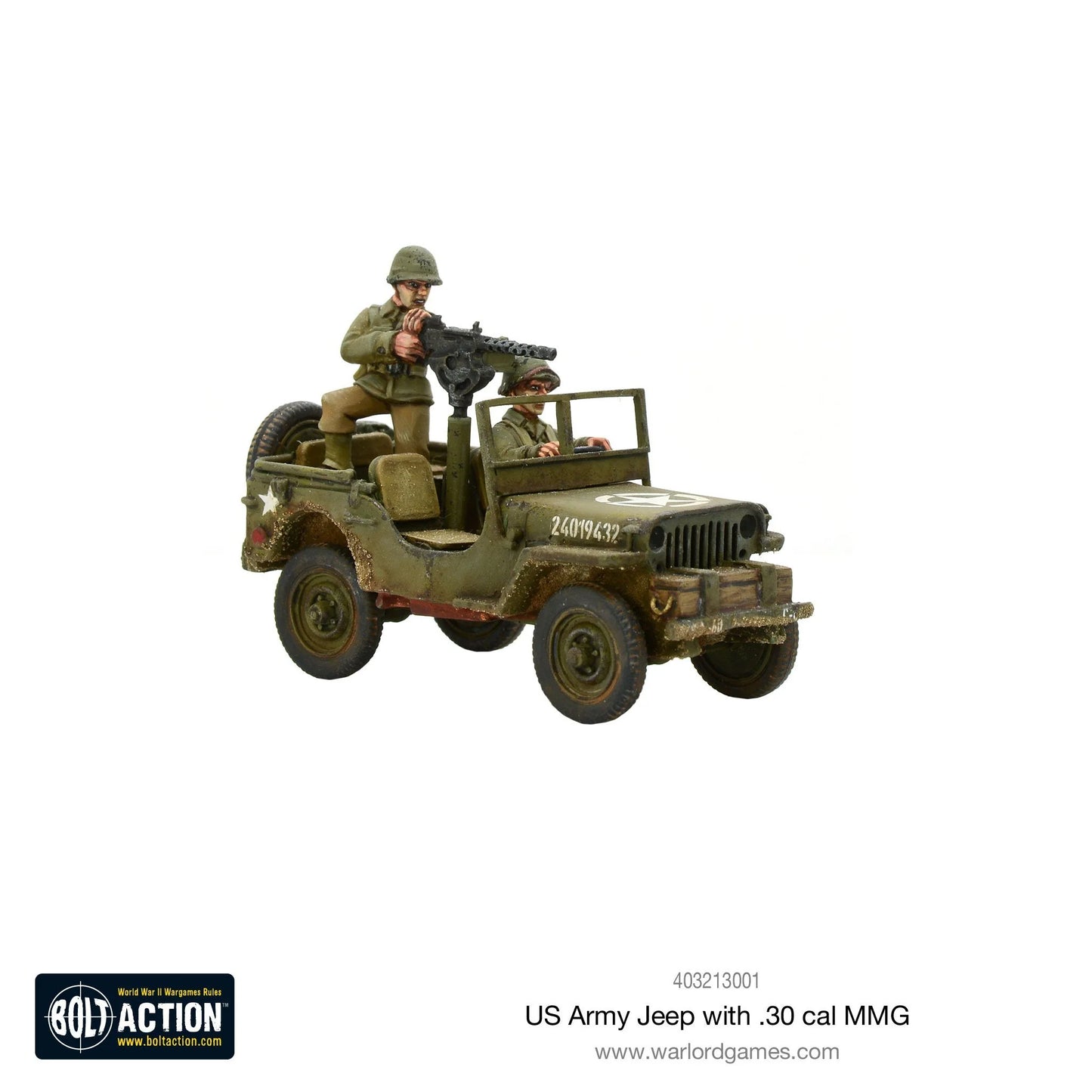 Bolt Action - US Army Jeep with 30 Cal MMG - 403213001