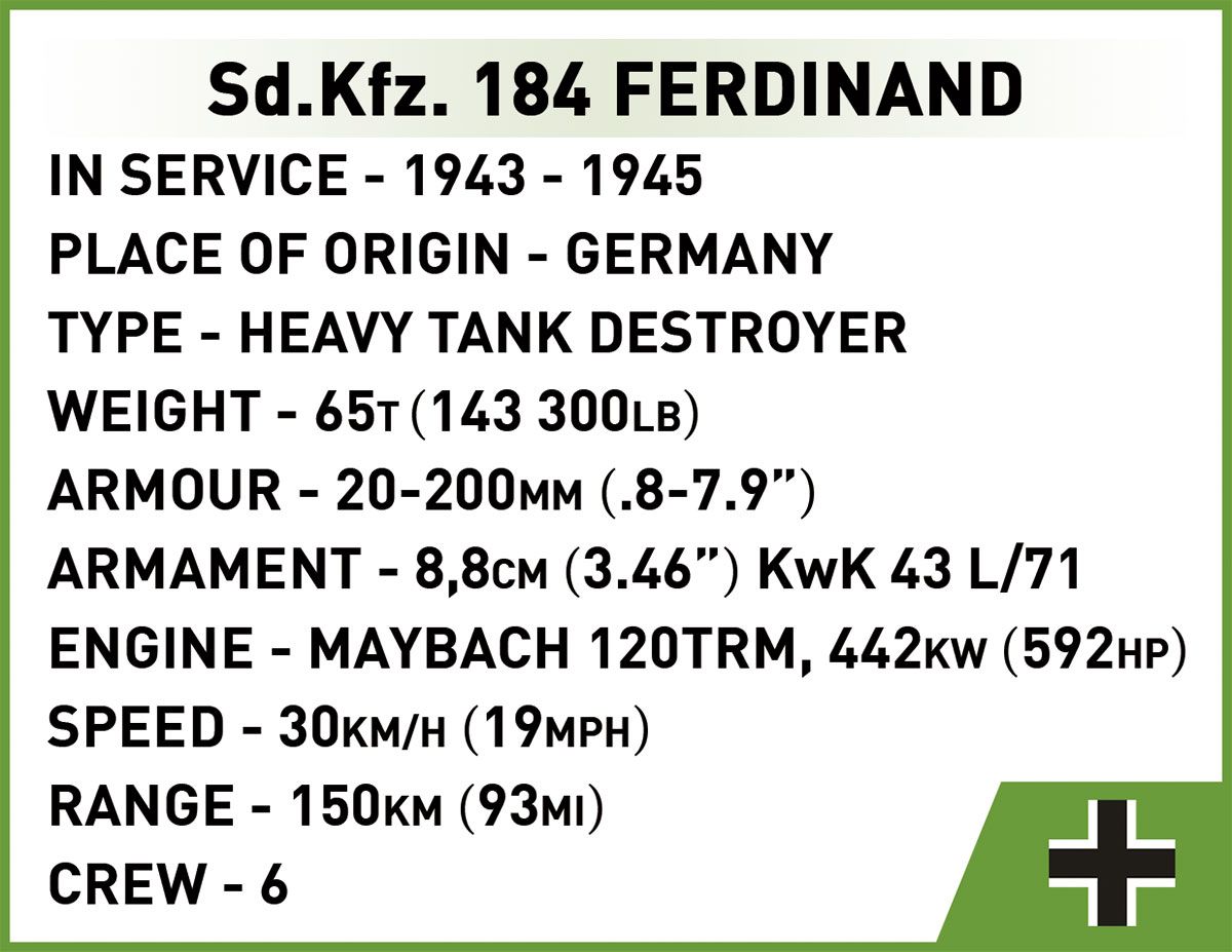 Cobi 2583 - Historical Collection - Sd.Kfz. 184 Ferdinand