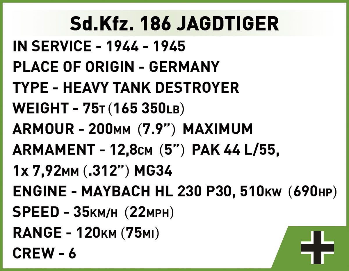 Cobi 2580 - Historical Collection - Sd.Kfz. 186 - Jagdtiger