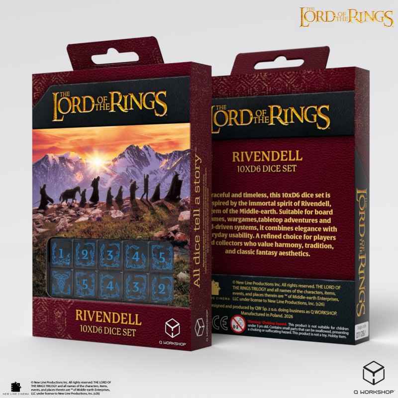 The Lord of the Rings: Rivendell 10xD6 Dice Set - Water