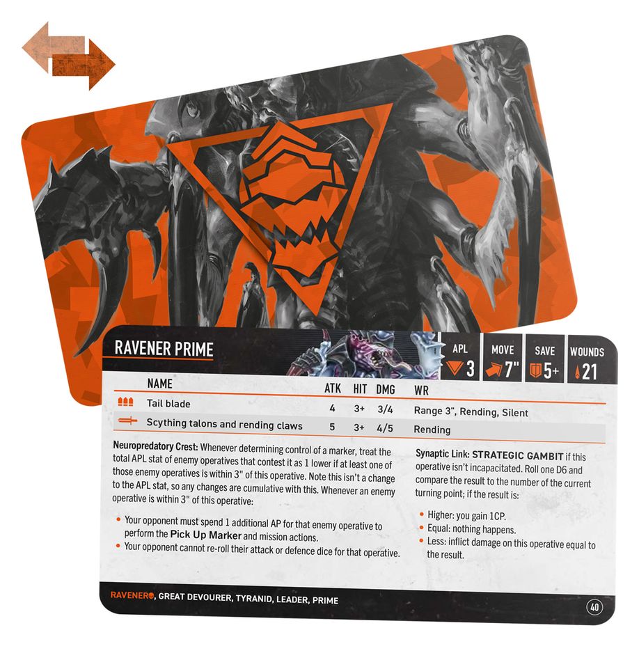 Warhammer 40.000 - Kill Team - Raveners – Datacards (EN) (102-62)